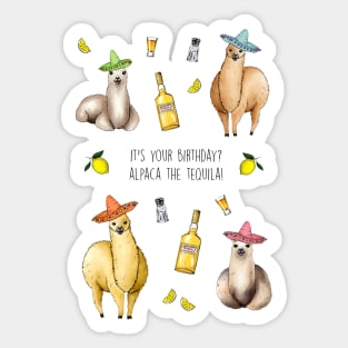 Alpaca the tequila #2 Sticker